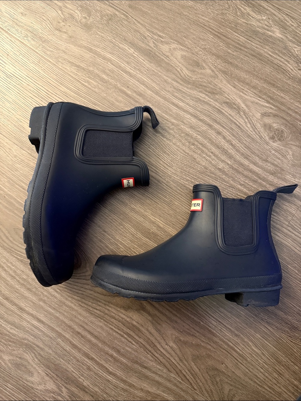 Hunter Women Navy Chelsea Short Rain Boots